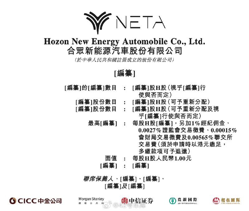 哪吒汽车冲刺港交所，今日合众新能源公布了招股书，其中包含了2021 - 2023 年的财务数据：配图
