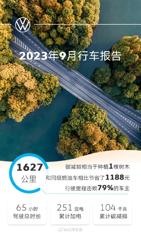 现在传统车企也开始做行车报告了,行驶距离、加电度数、能耗、充电次数的统计居然都有,这些可是车机里面都没有的功能。配图