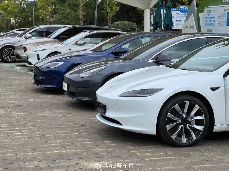 新 Model S，Model 3，Model 3 焕新版同框配图