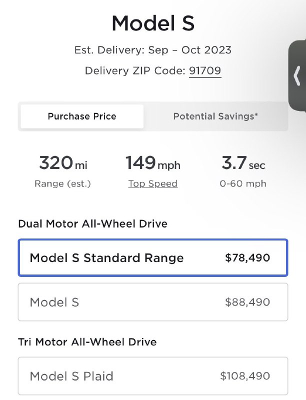 Model S SR is a great deal for those who want a bigger sedan. 320 miles of range is plenty. My 2015 Model S has a rated range of 270 miles & has been to many distant national parks with no range anxiety.配图