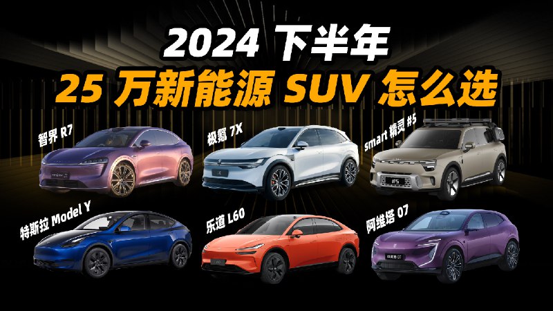 手握 25 万，中型新能源 SUV 买哪个？配图
