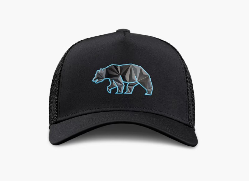 Tesla has released a new CyberBear Trucker Hat for $35. It features a 3D-faceted California grizzly bear logo配图