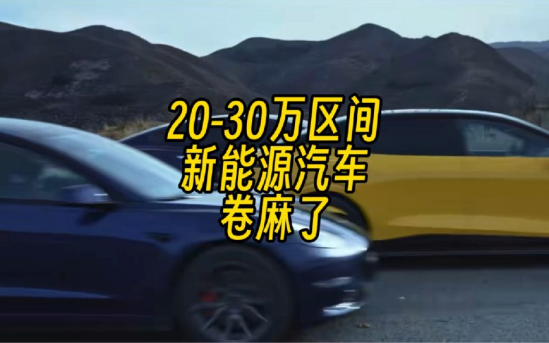 20-30万区间新能源汽车卷麻了配图