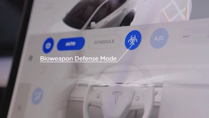 开启特斯拉HEPA高效空气过滤器，配合生物武器防御模式，保护您的呼吸健康。在度过漫长的一天后，在车内空间放松一下自己！ 🌼🌺配图