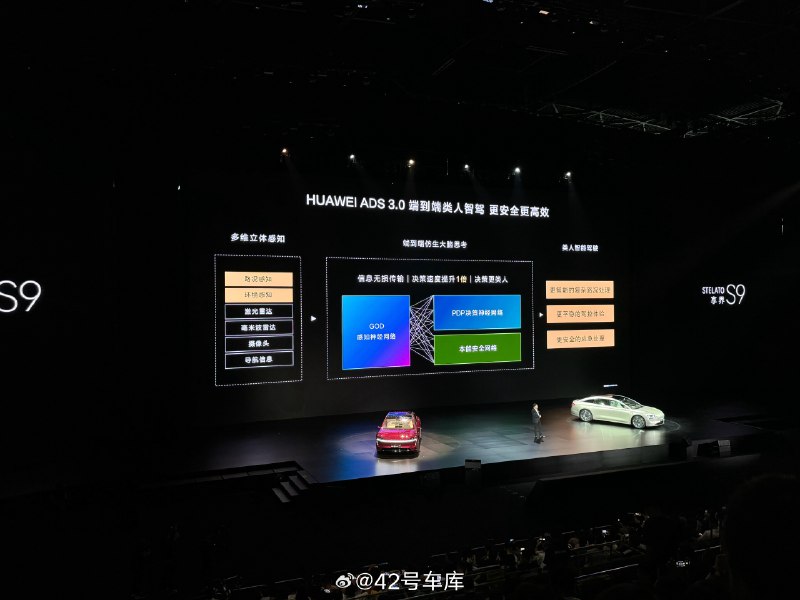 享界 S9 首发华为 ADS 3.0，叫做端到端类人驾驶。配图
