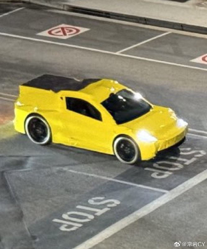 疑似特斯拉 Robotaxi 原型车的伪装车出现，这也太萌了。配图