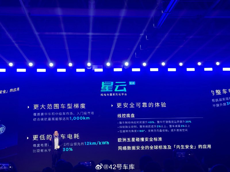 关于上汽集团星云 2.0 纯电平台的两个数据：配图