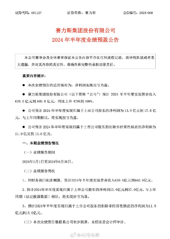 #赛力斯将扭亏为盈#配图