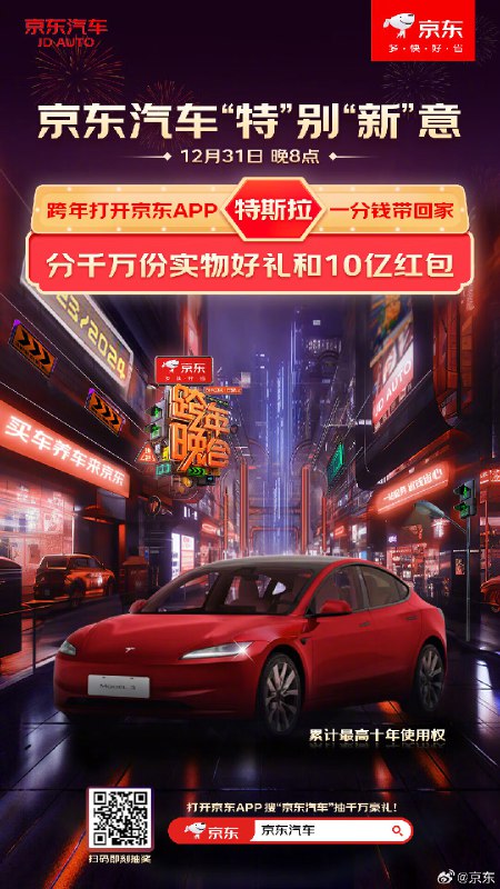 开上新的特斯拉，开启多彩新一年[666]祝您新年“特”好运！“特”别的锦鲤也许就是你🧐配图