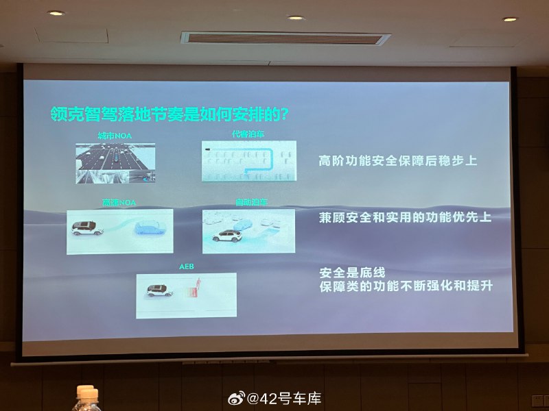 领克穆军在 CO:TALK 技术分享会上，聊了一下接下来领克品牌的智能驾驶发展规划。配图
