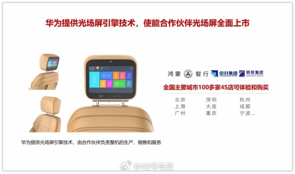 华为提供引擎技术的光场屏正式上市了。配图
