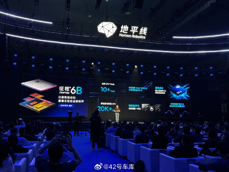 征程 6 系列 6 款芯片，共享了一套硬件架构，统一的工具链，还有统一软件栈，也就是说只用开发一次，余凯先介绍了其中四款分别是征程 6B/E/M/P。配图