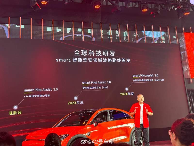 smart 到明年年底的智驾发展战略。配图