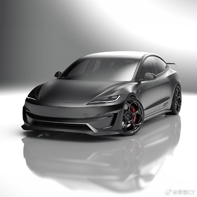 Unplugged Performance 推出了首套2024款特斯拉Model 3 Performance的外饰空气动力学套。配图