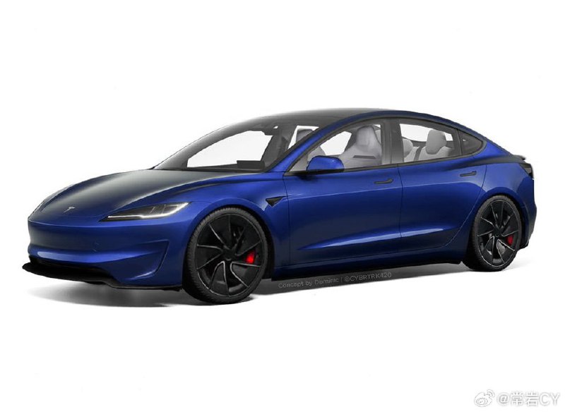 全新 Model 3 Ludicrous 彻底曝光。配图