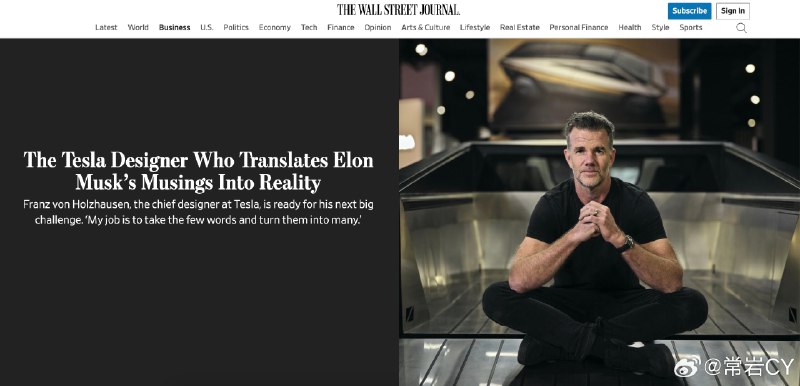 特斯拉首席设计师 Franz 已经俨然成为我特最火的高管，最近出面的次数已经比马斯克都多了。配图