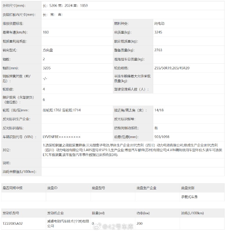 沃尔沃 MPV 车型 EM90 登录工信部。配图