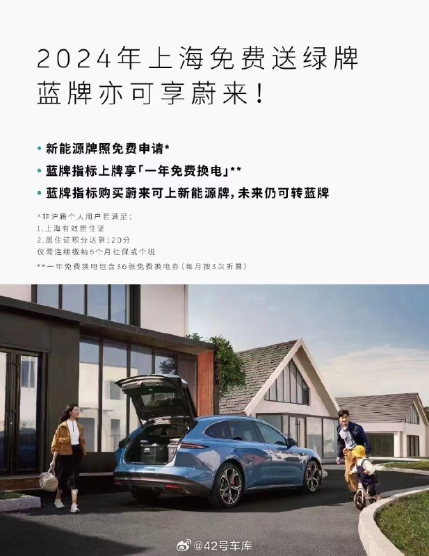 蔚来 2024 年在上海的购车政策：配图